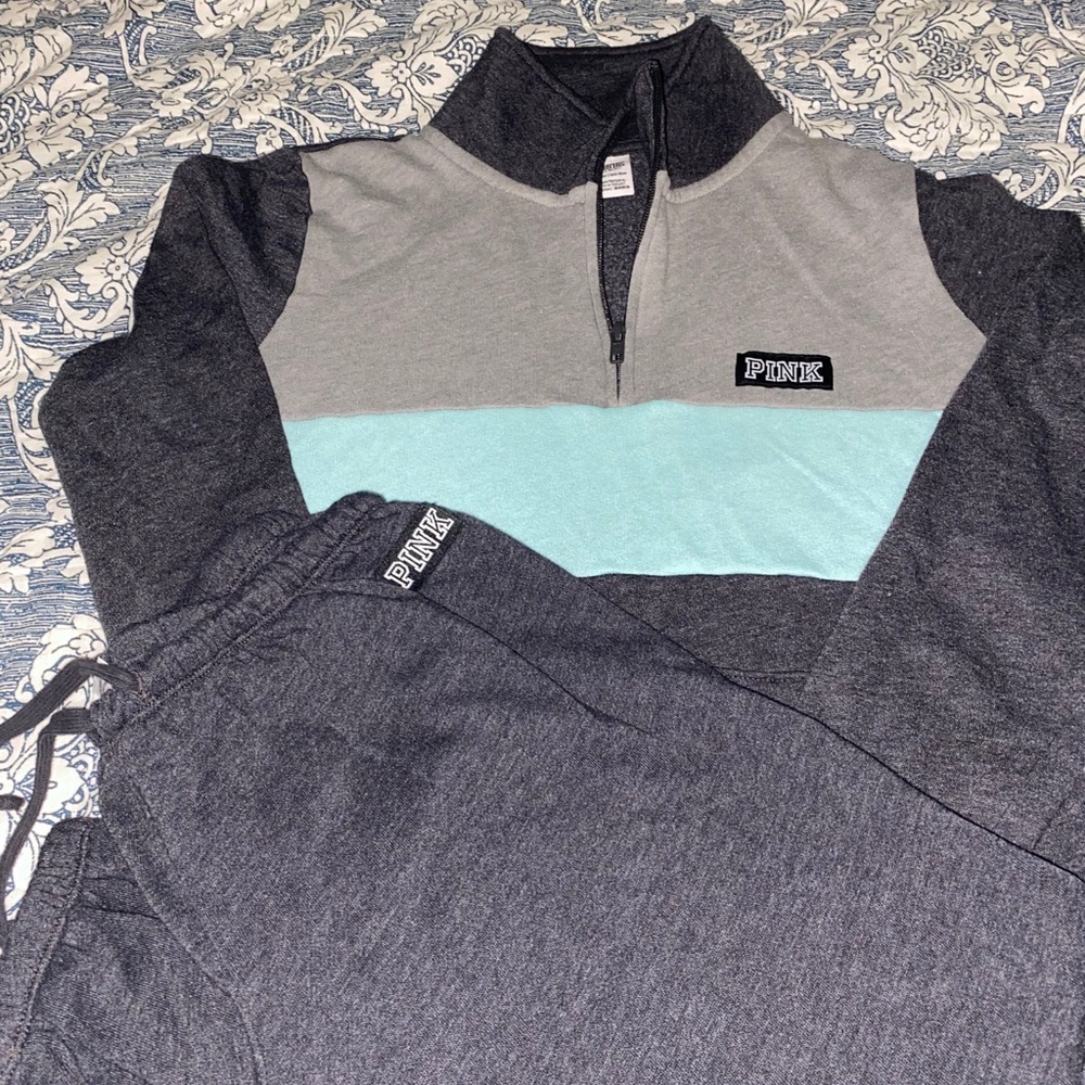 Lightweight charcoal Pink jogging set